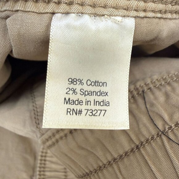 SONOMA Cargo Pants Plus Size 20W Khaki Tan Crop Capris Utility Pull on NWT - Picture 11 of 11